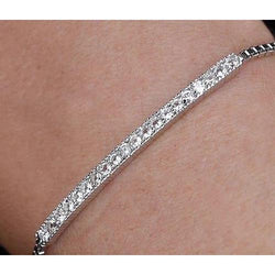 Echte 3 karaat Diamanten Tennisarmband Set Witgoud 14K Sieraden