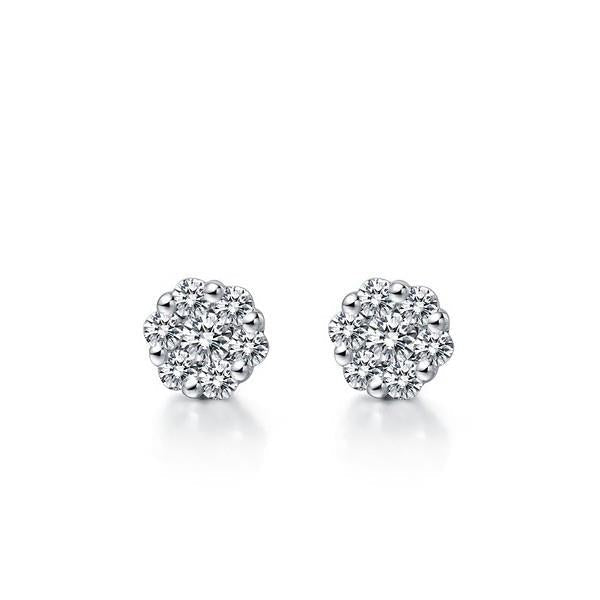 Echte 4.50 ct Prachtige Oorknopjes Halo Briljant Geslepen Diamanten Goud Wit - harrychadent.nl