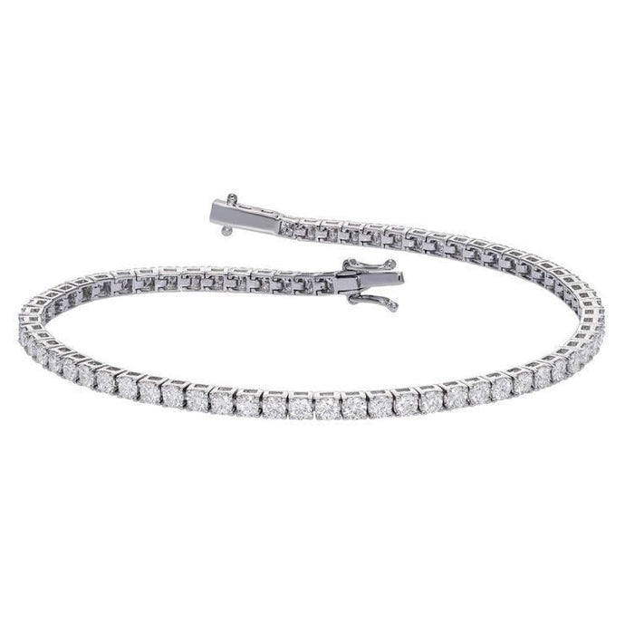 Echte 4,20 karaat Prong Set Diamanten Dames Tennisarmband Wit Goud - harrychadent.nl