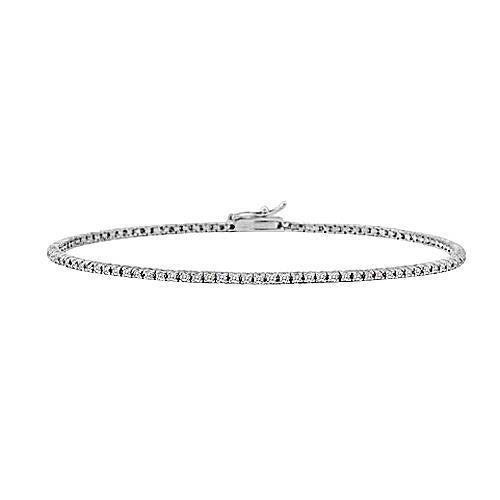 Echte 4 Karaats Ronde Griffen Set Diamanten Tennisarmband Wit Goud 14K - harrychadent.nl
