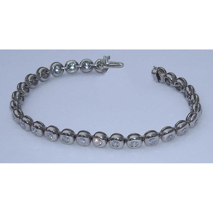 Echte 5,60 karaat Diamanten Tennisarmband Versus Volledige Ring - harrychadent.nl
