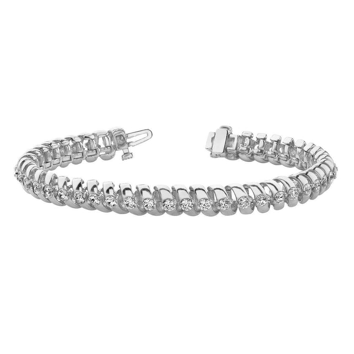 Echte 6.30 Karaat Diamanten Tennisarmband Massief Witgouden Sieraden Nieuw - harrychadent.nl