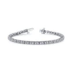Echte 6,60 ct Ronde Vintage Dubbele Diamanten Doos Armband Wit Goud 14k