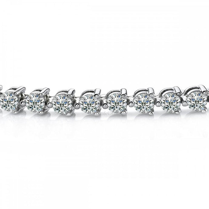 Echte 6,75 karaat Diamanten Ronde Dames Tennisarmband - harrychadent.nl