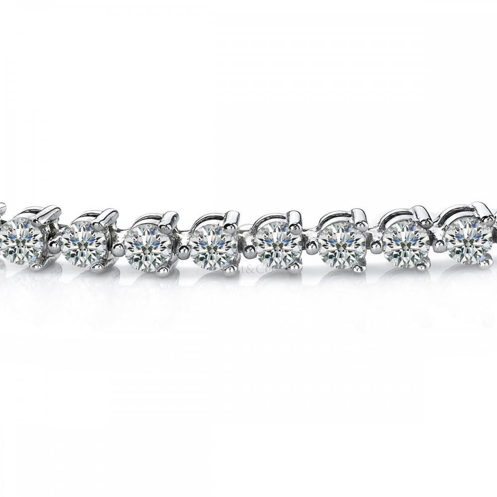 Echte 6,75 karaat Diamanten Ronde Dames Tennisarmband - harrychadent.nl