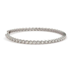 Echte Briljant Geslepen 5 karaat Diamanten Tennisarmband Wit Goud 14k