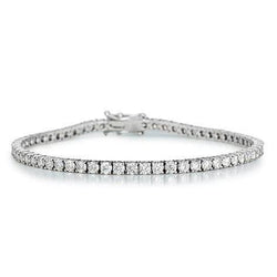 Echte Dames tennisarmband 6,60 karaat ronde geslepen diamanten witgoud 14K
