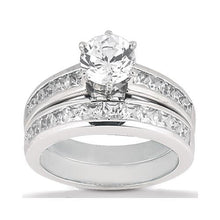 Afbeelding in Gallery-weergave laden, Echte Diamanten Verlovingsring Set 2,85 karaat Rond en Prinses Geslepen - harrychadent.nl
