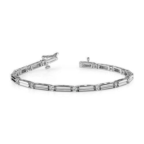 Echte Klassieke Prong Set Ronde Geslepen Diamanten Tennisarmband Goud Wit 3 Ct - harrychadent.nl