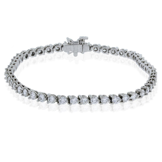 Echte Ronde Geslepen 5 karaat Diamanten Tennisarmband Wit Goud 14K Nieuw - harrychadent.nl