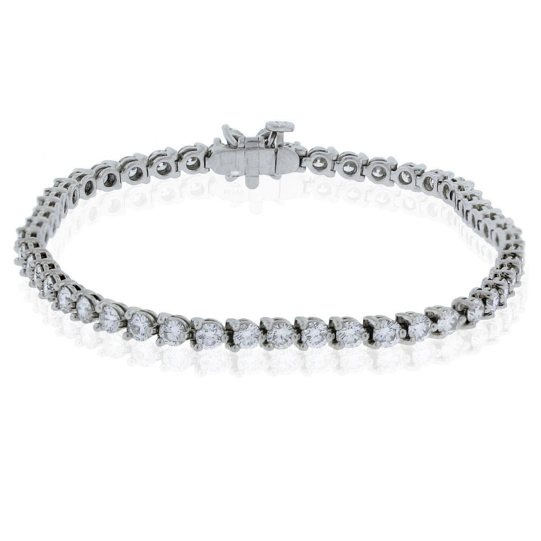 Echte Ronde Geslepen 5 karaat Diamanten Tennisarmband Wit Goud 14K Nieuw - harrychadent.nl