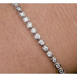 Echte Tennis Diamanten Armband 4 karaat Bezel Set Sieraden F Vs1