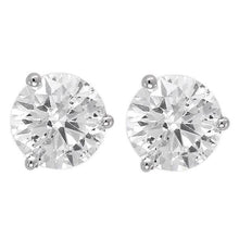 Afbeelding in Gallery-weergave laden, Echte Three Prong Set 4 karaat Grote Ronde Diamanten Oorbel Sieraden - harrychadent.nl
