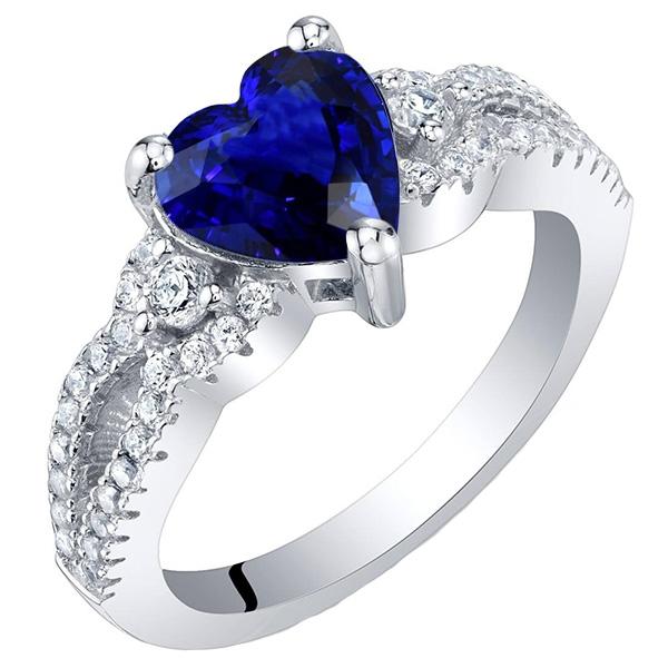 Edelsteen Ceylon Sapphire Verlovingsring & Ronde Diamanten 4.50 Karaat - harrychadent.nl