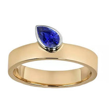 Afbeelding in Gallery-weergave laden, echte pear diamant 1karaat ring vooraanzicht
