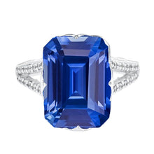 Afbeelding in Gallery-weergave laden, Edelsteen Ring Smaragd Blauwe Saffier Split Shank 5.50 Karaat Sieraden - harrychadent.nl
