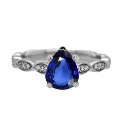 Edelsteen sieraden Peer Ceylon saffier ring met diamanten 2,50 karaat