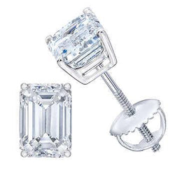Natuurlijke Diamanten Oorbel 3ct - Witgoud 14K