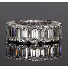 Afbeelding in Gallery-weergave laden, Emerald Cut Diamond Eternity Band 11.20 karaat witgouden sieraden - harrychadent.nl
