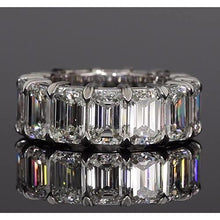 Afbeelding in Gallery-weergave laden, Emerald Cut Diamond Eternity Band 11.20 karaat witgouden sieraden - harrychadent.nl
