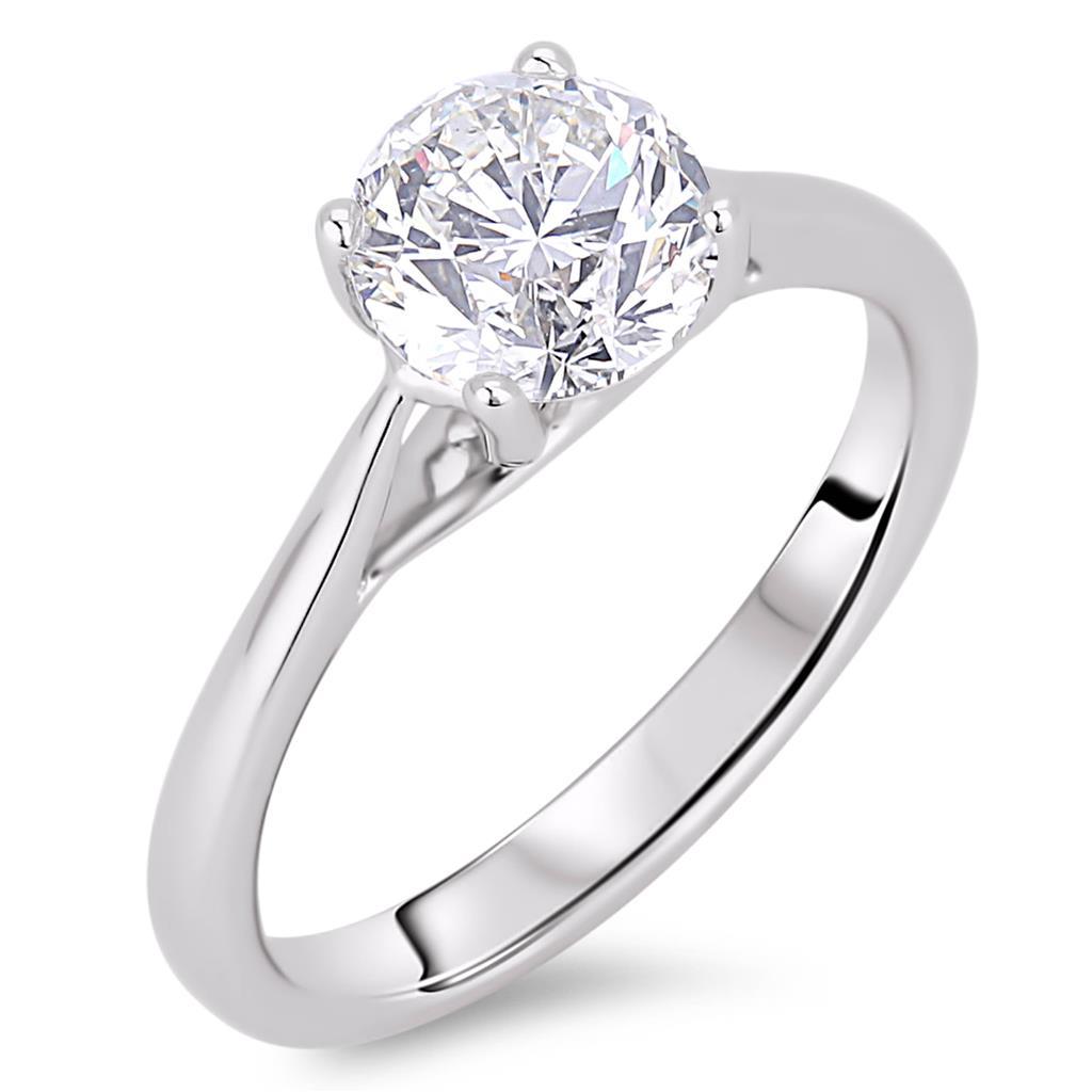 Engagement Solitaire Echt Diamanten Ring 1 Karaat Witgouden Damessieraden