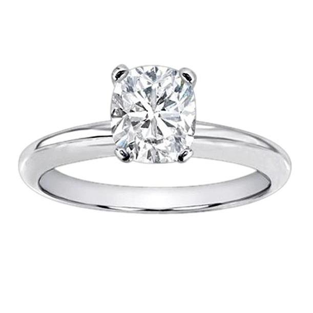 Enorme 3.01 ct. Kussen Diamant Solitaire Ring Wit Goud - harrychadent.nl