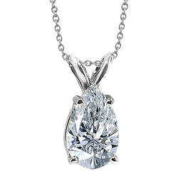 Enorme peer diamant 4 karaat hanger sieraden gouden ketting