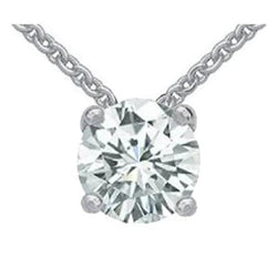 Grote Ronde 4 Karaat Labgekweekt Diamanten Hanger Sieraad Witgoud