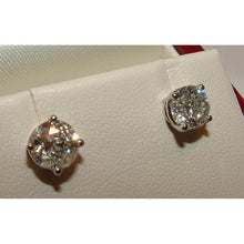 Afbeelding in Gallery-weergave laden, F Vvs1 1.20 Cts ronde diamanten platina oorbel - harrychadent.nl
