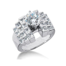 Afbeelding in Gallery-weergave laden, Fancy verlovingsring met diamanten 3.51 karaat witgoud 14K - harrychadent.nl
