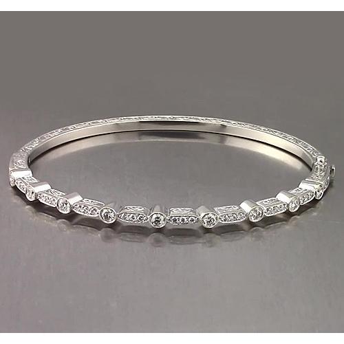 Filigraan stijl diamanten armband 1,40 karaat wit goud 14K - harrychadent.nl