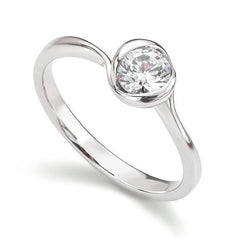 Fonkelende bezel set 1,25 karaat diamanten verjaardag Solitaire ring