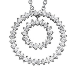 Fonkelende diamanten hanger ketting zonder ketting 2,75 karaat WG 14K