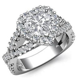 Fonkelende hart geslepen diamanten ring 7,25 ct massief wit goud 14k