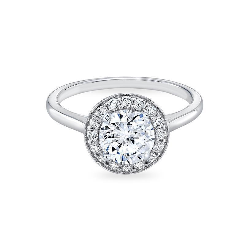 Fonkelende ronde diamanten Halo-ring 2.55 karaat witgoud 14K - harrychadent.nl