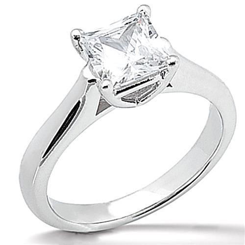 Fonkelende Echt Diamanten Solitaire Verlovingsring G Vs2 1,0 Karaat Wg 14k