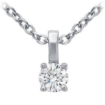 Fonkelende Ronde Echt Diamanten Halsketting Hanger G Vs2 1 Karaat Witgoud 14K