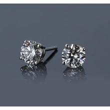 Afbeelding in Gallery-weergave laden, Four Prong Diamond Stud Earring 1,30 karaat witgoud 14K sieraden - harrychadent.nl
