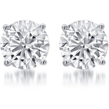 Afbeelding in Gallery-weergave laden, G SI1 ronde geslepen 5 karaat diamanten oorknopjes platina - harrychadent.nl
