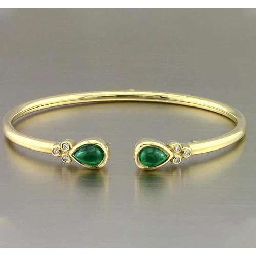 Geel goud groen smaragd edelsteen armband 2.30 karaat dames sieraden Nieuw - harrychadent.nl