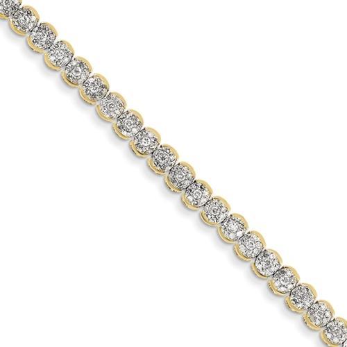 Geelgouden 14K 2 karaats diamanten armband sprankelende sieraden - harrychadent.nl