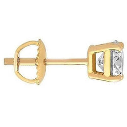 Geelgouden herensieraden 1 ct, Diamant enkele stud