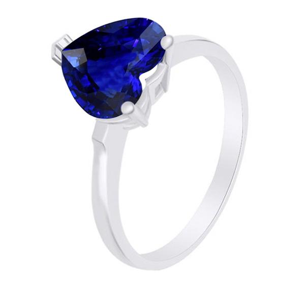 Gouden Solitaire Blue Sapphire Ring Prong Set 2 karaats dames sieraden - harrychadent.nl