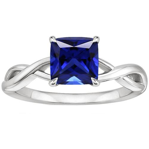 Gouden Solitaire Ring Sri Lankaanse Sapphire Prong Set 2,25 karaat - harrychadent.nl