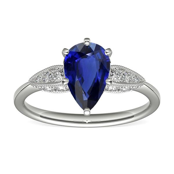 Gouden diamanten ring peer geslepen Srilanka 3,50 karaat - harrychadent.nl