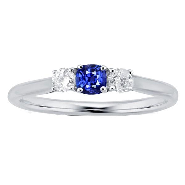 Gouden kussen drie stenen ring 1,25 karaat ronde diamanten sieraden - harrychadent.nl