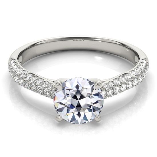 Gouden oude mijn geslepen diamanten ring dubbele rij pave set sieraden 4,50 karaat - harrychadent.nl