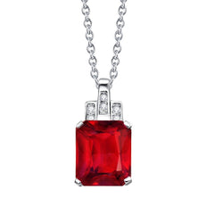 Natuurlijke Robijn Hanger 9.25ct - Witgoud 14K
