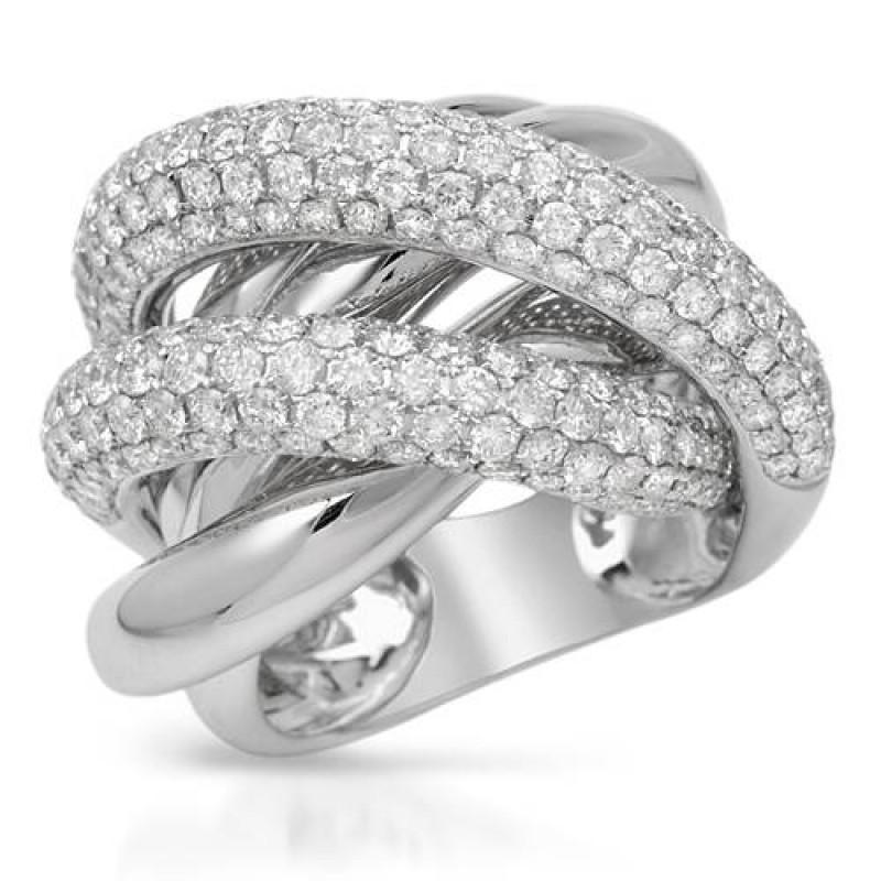 Gouden Aangepaste Sieraden Dames Fancy Echt Diamond Ring