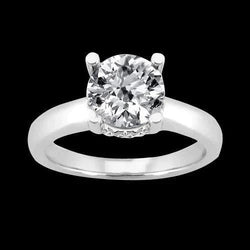 Gouden Verborgen Halo Echt Diamanten Verlovingsring Met Accenten
